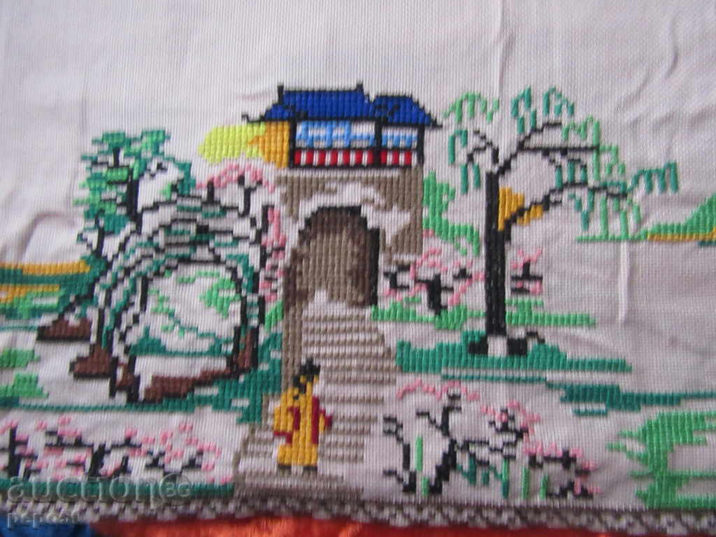 Аукцион СТАРИННА РЪЧНО ШИТА ПАНАМЕНА ПОКРИВКА ЗА МАСА Аукцион СТАРИННА РЪЧНО ШИТА ПАНАМЕНА ПОКРИВКА ЗА МАСА