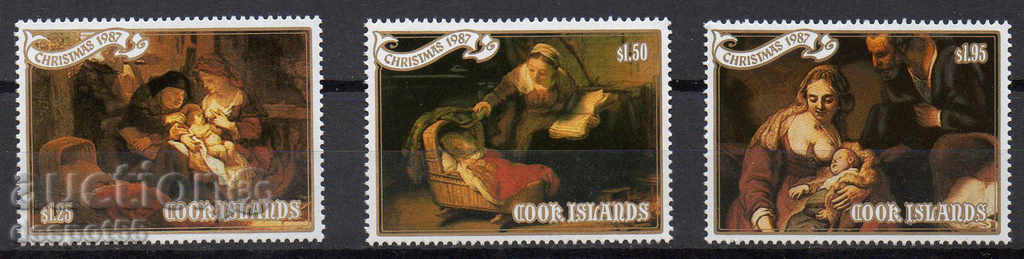 1987 Insulele Cook. Crăciun. Picturi de Rembrandt.