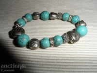 ROUND with turquoise and metal wide. 6 mm IS WONDERFUL!