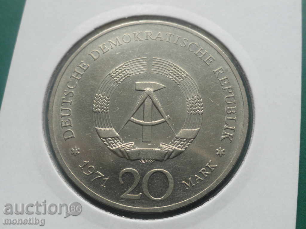 Germany 1971 - 20 Marks Heinrich Mann GDR with price 9.60 BGN | € 4.91 Germany 1971 - 20 Marks Heinrich Mann GDR with price 9.60 BGN | € 4.91