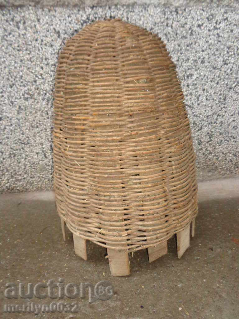Very old knit hive threshing basket wooden basket primitive - 5 Very old knit hive threshing basket wooden basket primitive - 5