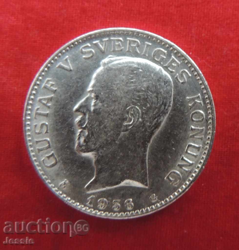 1 Krone Sweden 1936 G Silver EF+ QUALITY with price € 19.85 | 38.82 BGN
