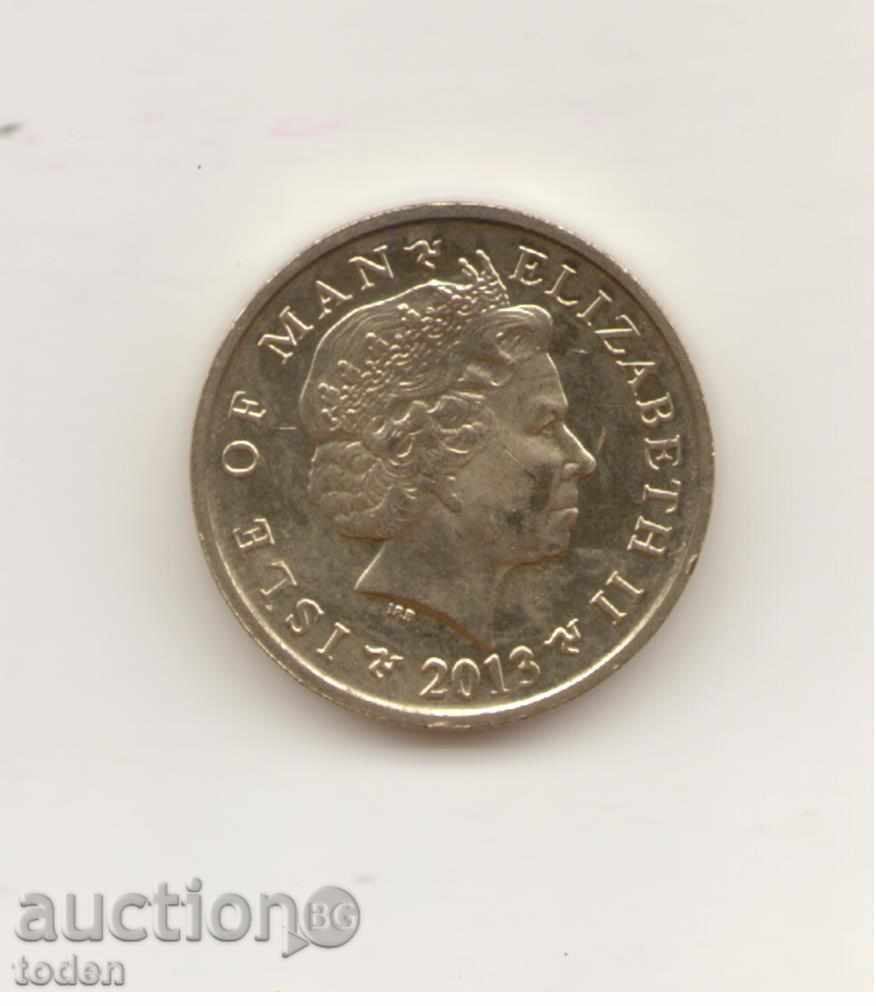 +Isle of Man-1 Pound-2013 AA-KM# 1259-Elizabeth II 4th+ with price 6.00 BGN | € 3.07 +Isle of Man-1 Pound-2013 AA-KM# 1259-Elizabeth II 4th+ with price 6.00 BGN | € 3.07