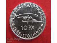 10 coroane Suedia 1972 argint EF+ CALITY