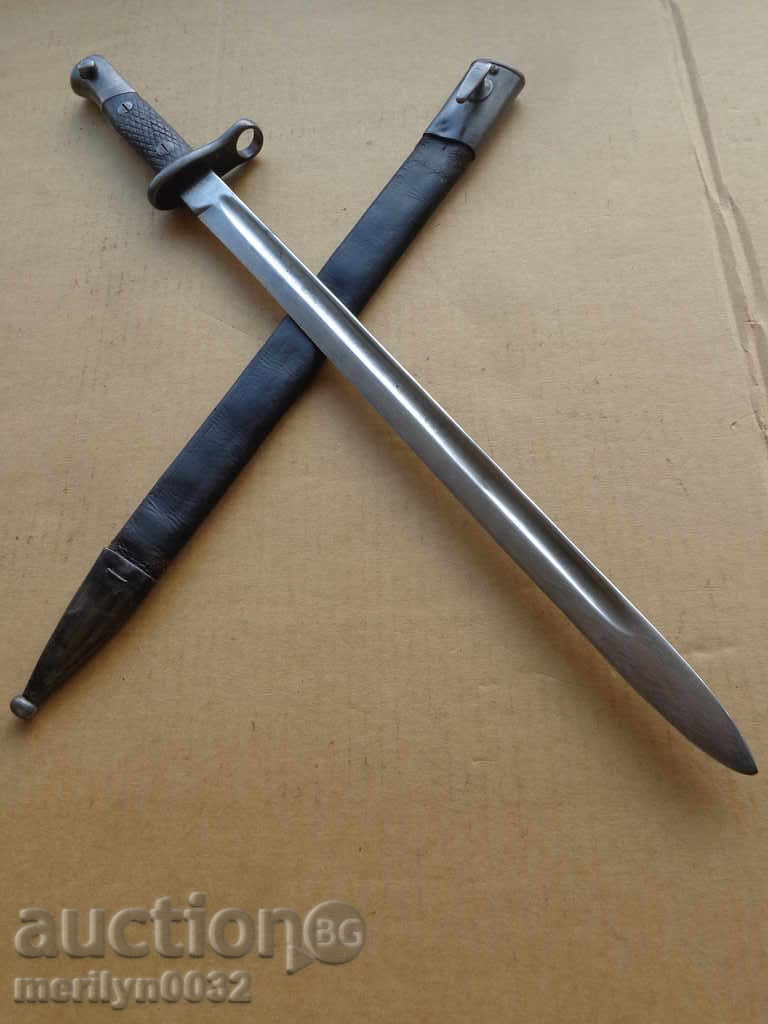 Щик, нож, байонет с кожена кания артилерийски тесак
