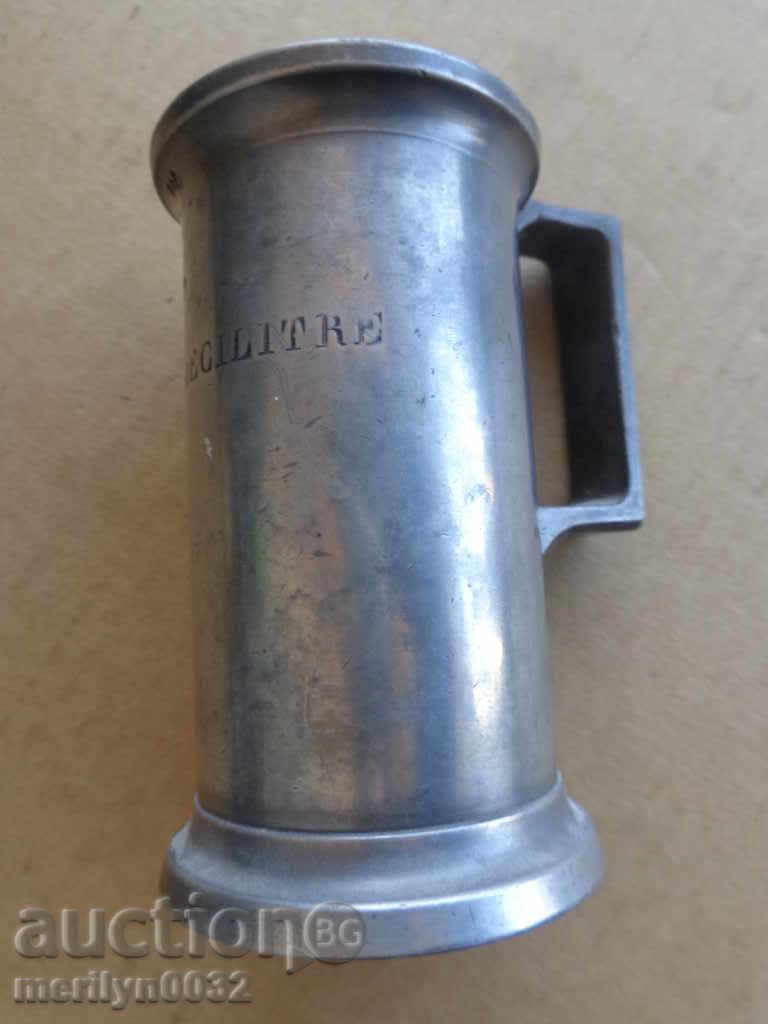 Стара лобораторна мярка течности литър децилитър милилитър