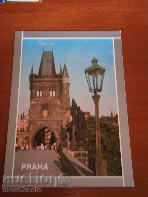 Κάρτα PRAHA - Πράγα Τσεχία - Γέφυρα του Καρόλου - PURE BACK