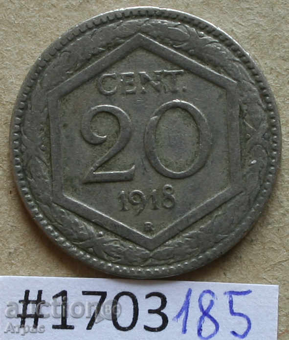 20 centimes 1918 στην Ιταλία