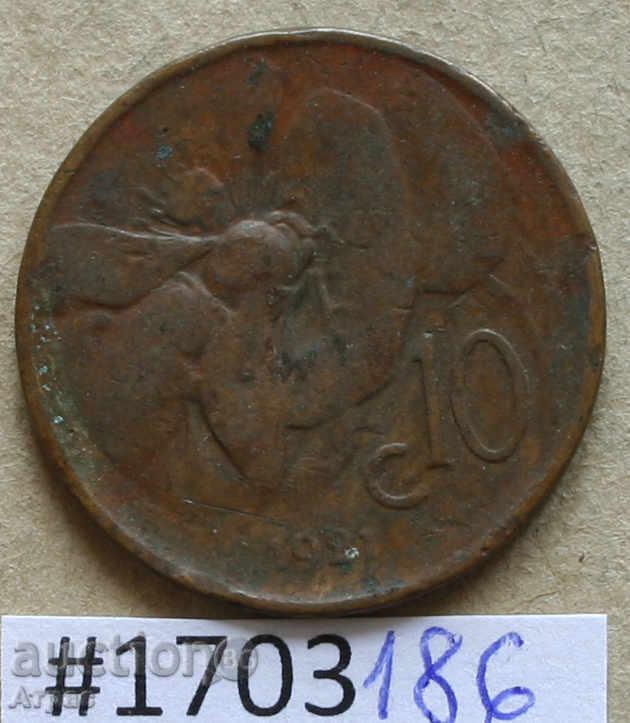 10 centimes 1921 στην Ιταλία