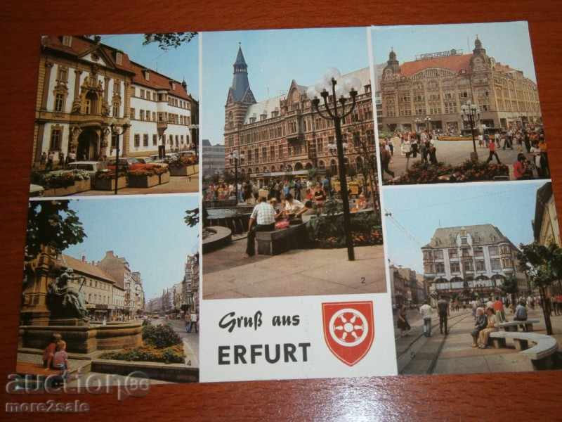 Картичка ERFURT - ЕРФУРТ - ГЕРМАНИЯ - ИЗГЛЕДИ