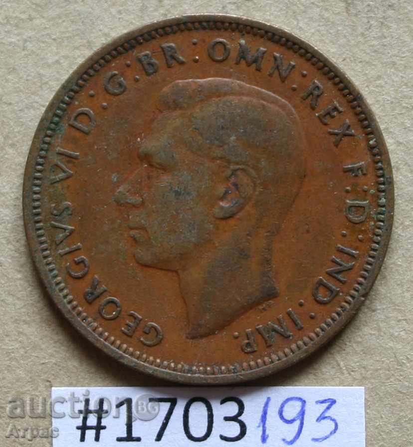 1/2 penny 1945 - Marea Britanie - cu preț € 0.92 | 1.80 BGN