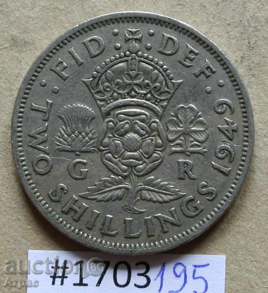 2 shilling 1949 - United Kingdom -