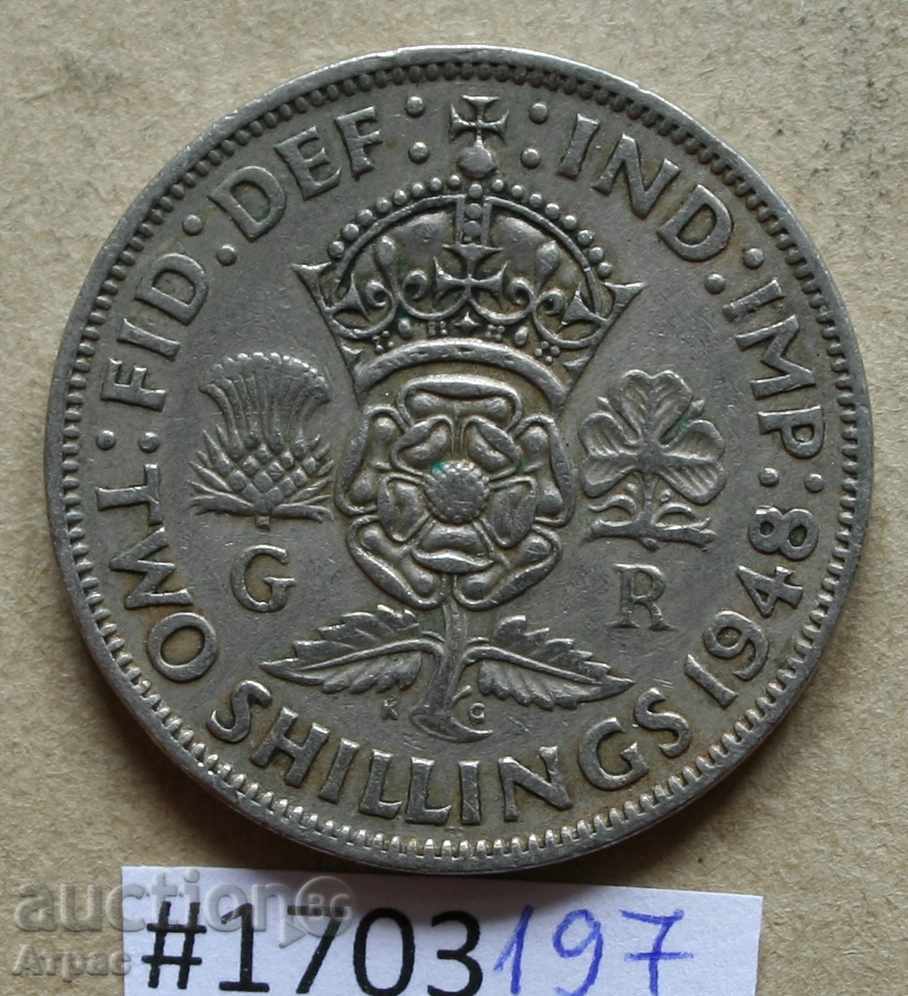 2 Shilling 1948 - Marea Britanie -