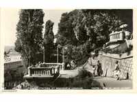 Стара пощенска картичка - Варна, стълбите към баните