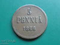Russia (for Finland) 1866 - 5 penny (BCC)