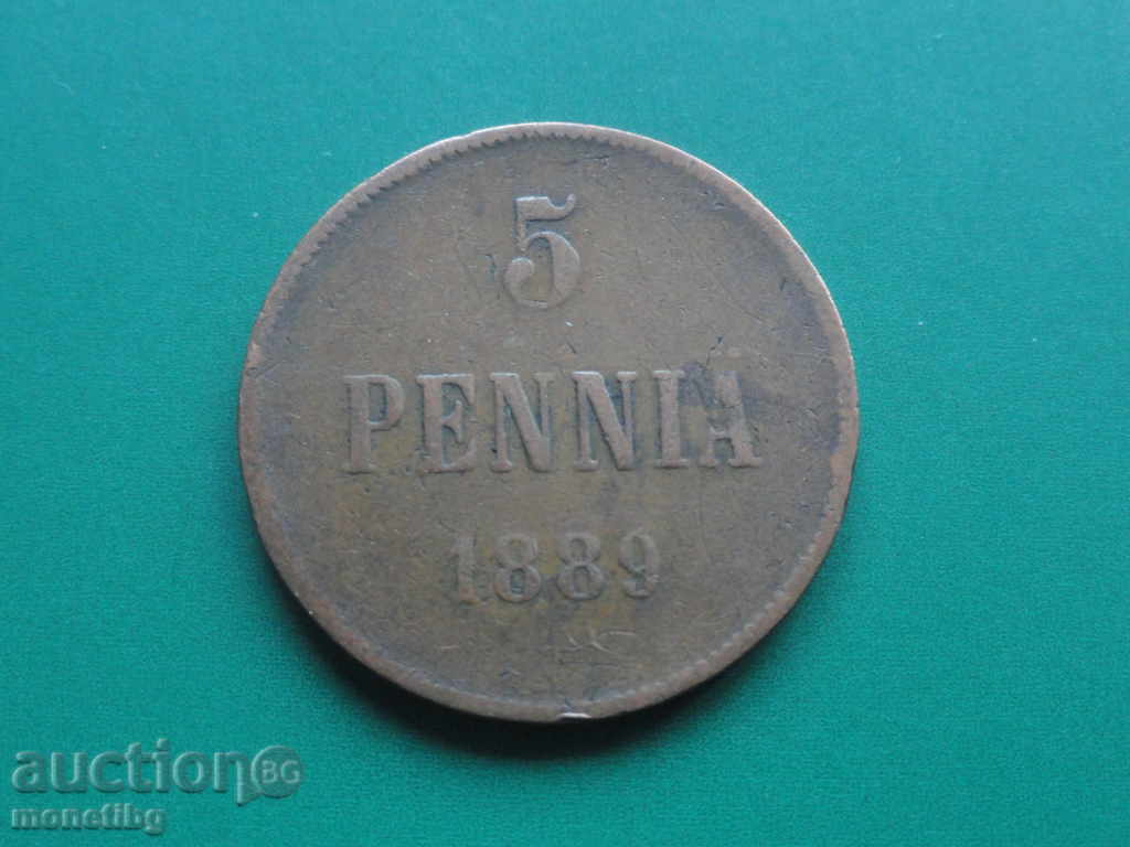 Auction Russia (for Finland) 1889 - 5 Pennia (UNC) Auction Russia (for Finland) 1889 - 5 Pennia (UNC)