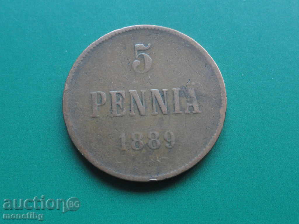 Russia (for Finland) 1889 - 5 Pennia (UNC) Russia (for Finland) 1889 - 5 Pennia (UNC)