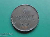 Ρωσία (για Φινλανδία) 1906 - 5 πένια