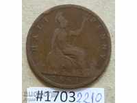 1/2 penny 1861 - Marea Britanie -