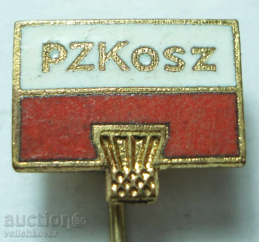 11312 Πολωνία σημάδι Πολωνική Ομοσπονδία Καλαθοσφαίρισης σμάλτο