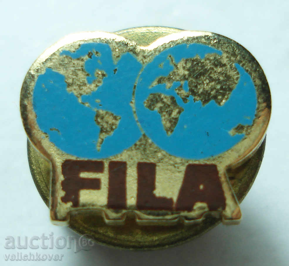 11325 World Wrestling Federation FILA Sign on Pin