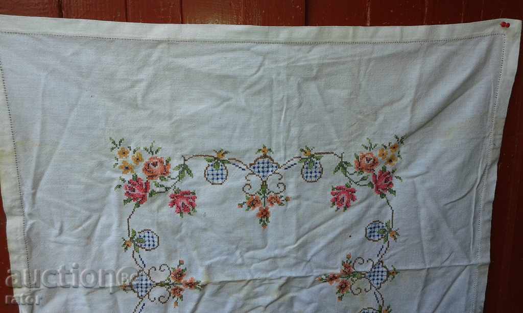 Embroidered table, table top, tablecloth. Embroidery with price 5.00 BGN | € 2.56