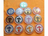 LOT-13 monede, medalie, medalie, Ordinul Templierilor TOP PRET