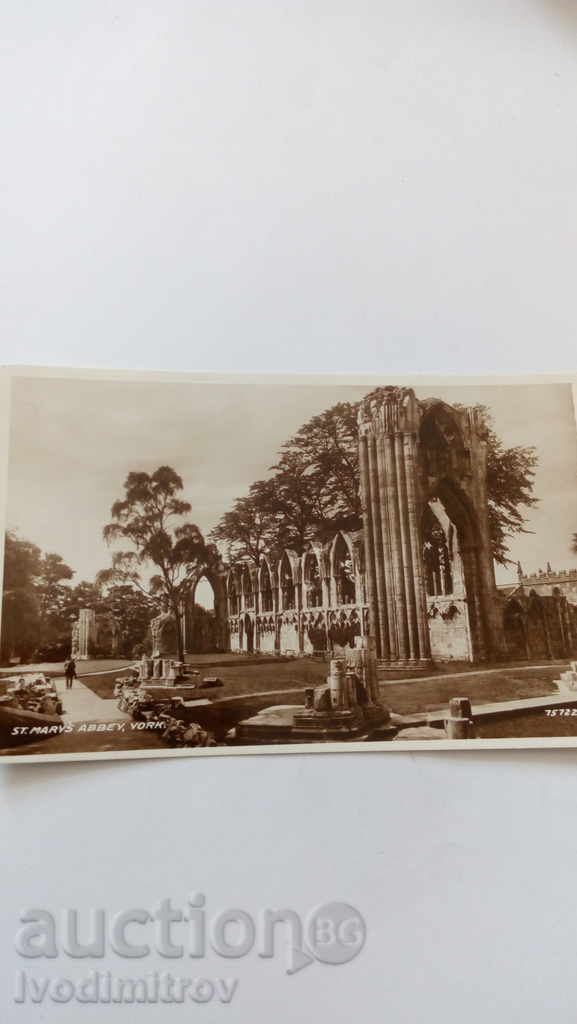 Пощенска картичка York St. Marys Abbey