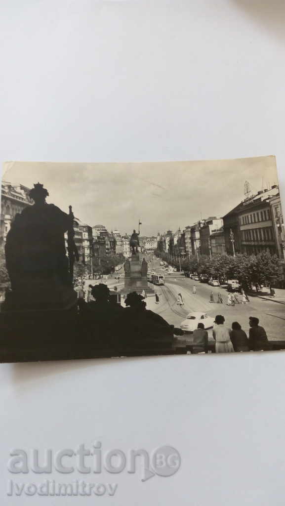 П К Прага Вацлавская площадь с площадки Национального музея