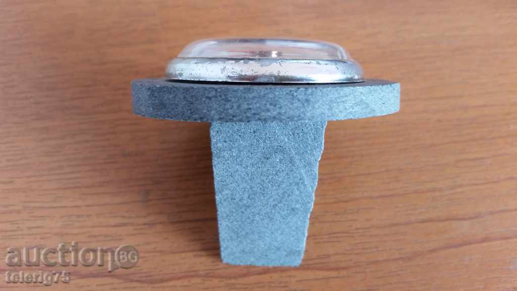 Auction  English Star Retro Thermometer on Granite Stand