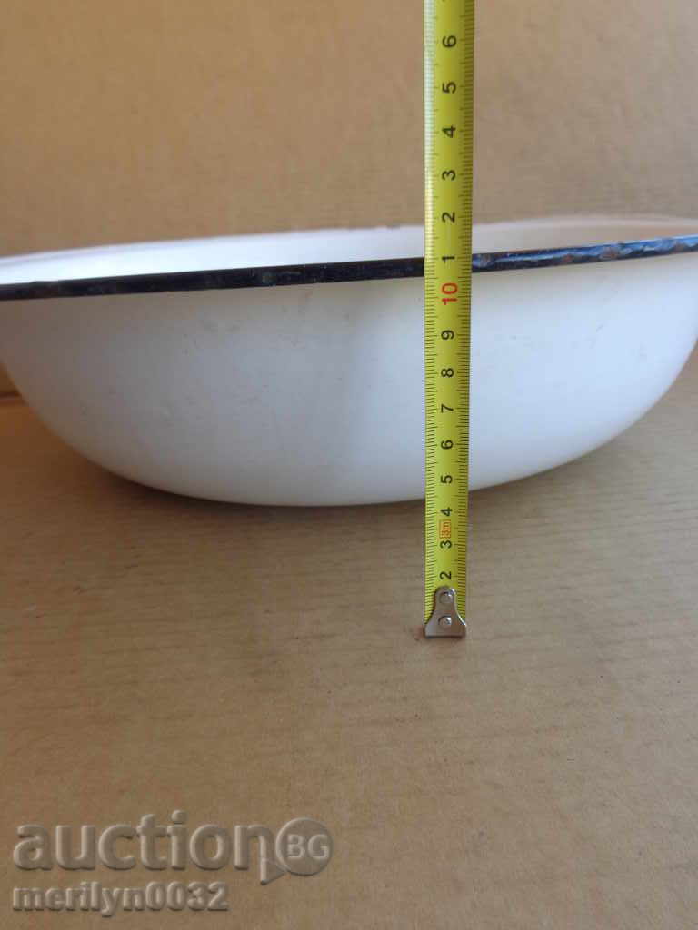 Enameled basin, bowl, enamel bowl - 6 Enameled basin, bowl, enamel bowl - 6