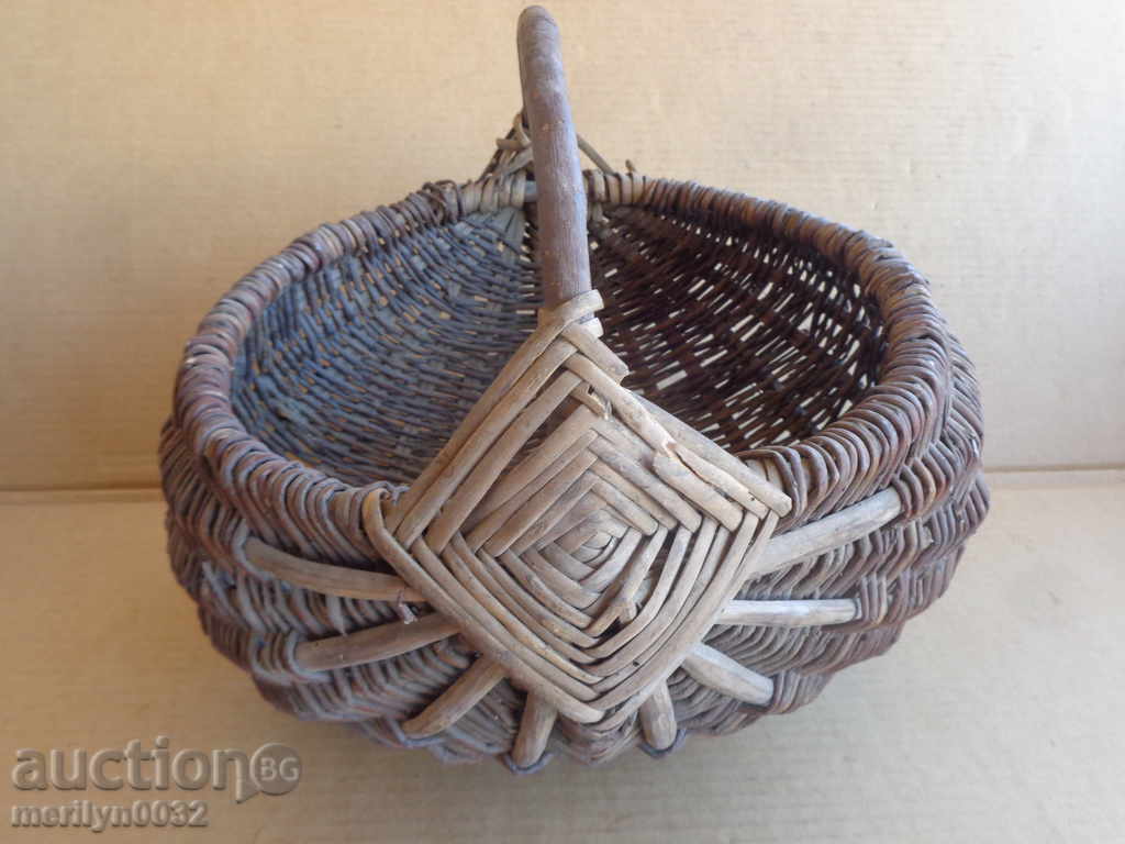 An old hand-knit basket