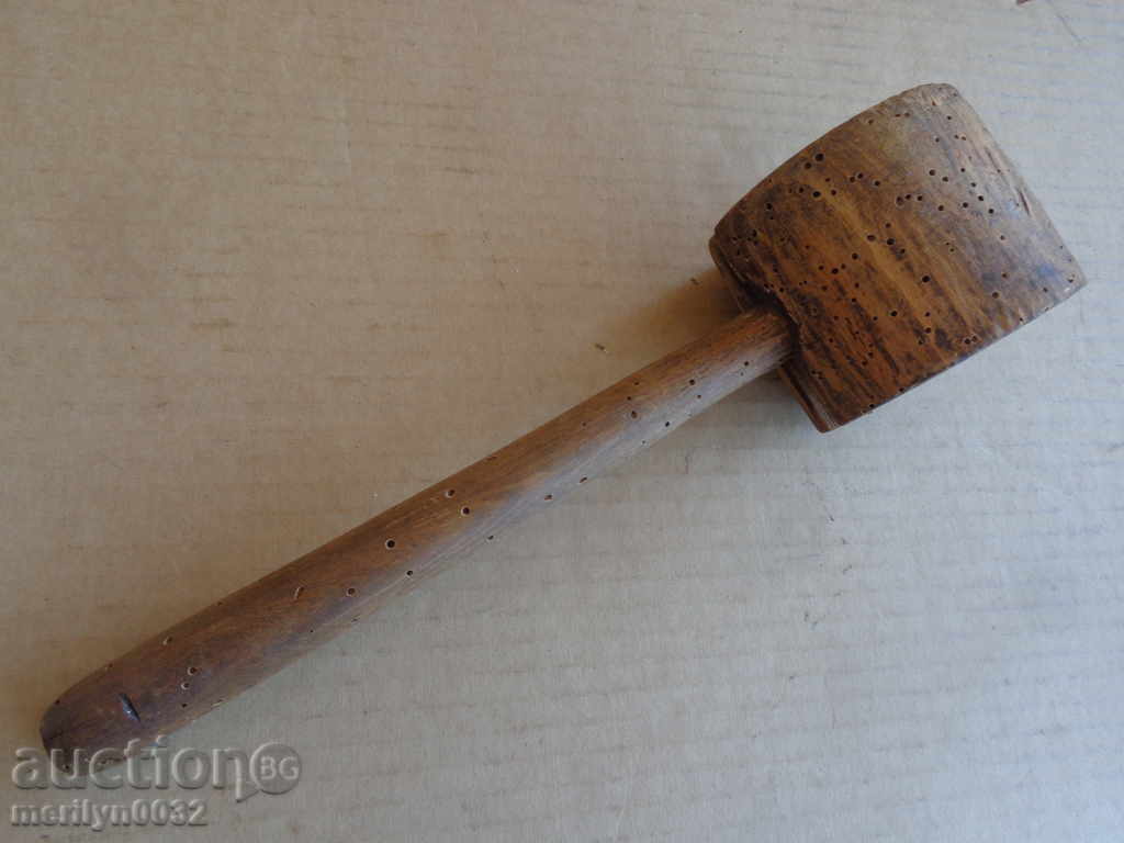Old wooden hammer tool, wooden 19th century - 5 Old wooden hammer tool, wooden 19th century - 5