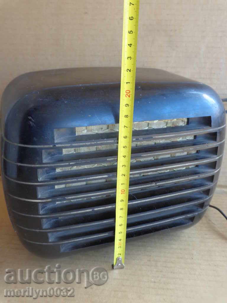 Old Bakelite radio station from the early Soviet era, radio speaker - 5