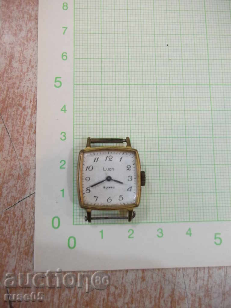 Clock "Luch" lady handmade Soviet worker - 2