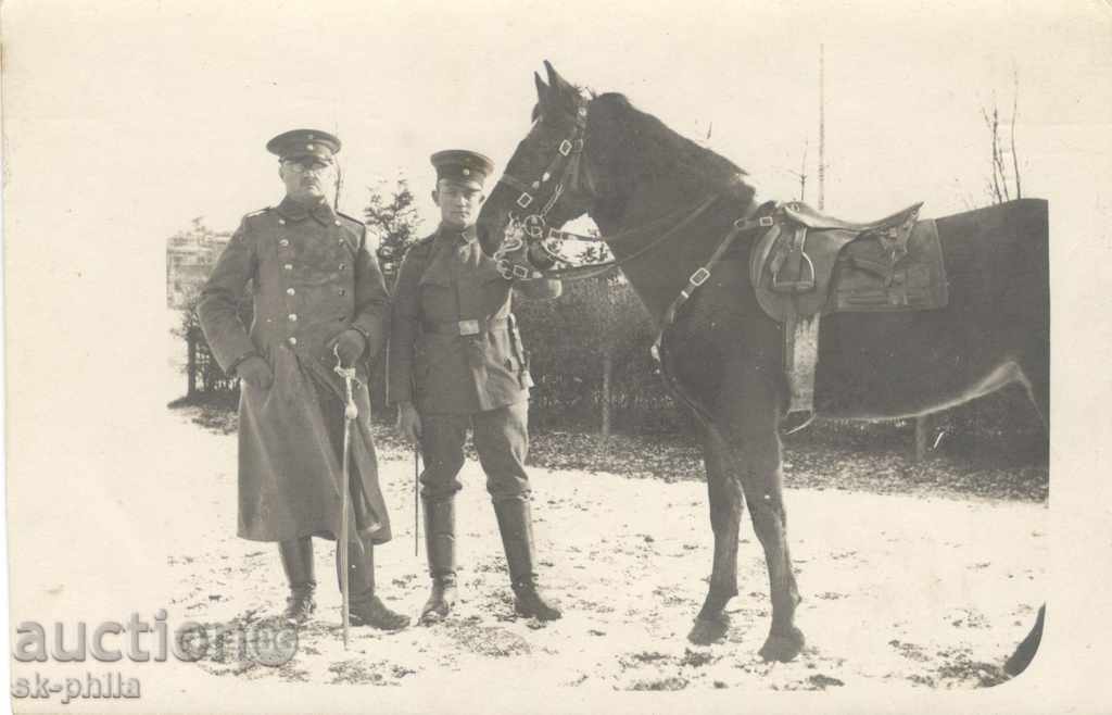 Old photo - Cavalry with swords and horse