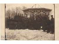 Old photo - Soldiers in front of the gazebo