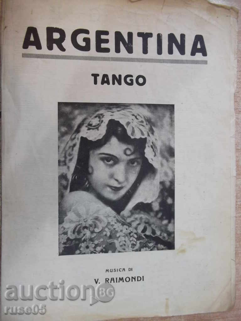 Note "ARGENTINA - TANGO - V. Raimondi" - 4 p.