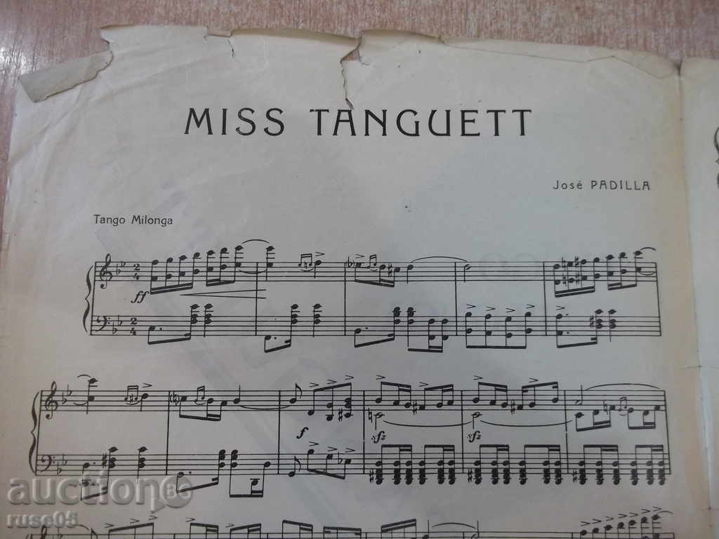 Notes "MISS TANGUETT - TANGO MILONGA - Jose Padilla" - 4 p. with price 3.00 BGN | € 1.53 Notes "MISS TANGUETT - TANGO MILONGA - Jose Padilla" - 4 p. with price 3.00 BGN | € 1.53