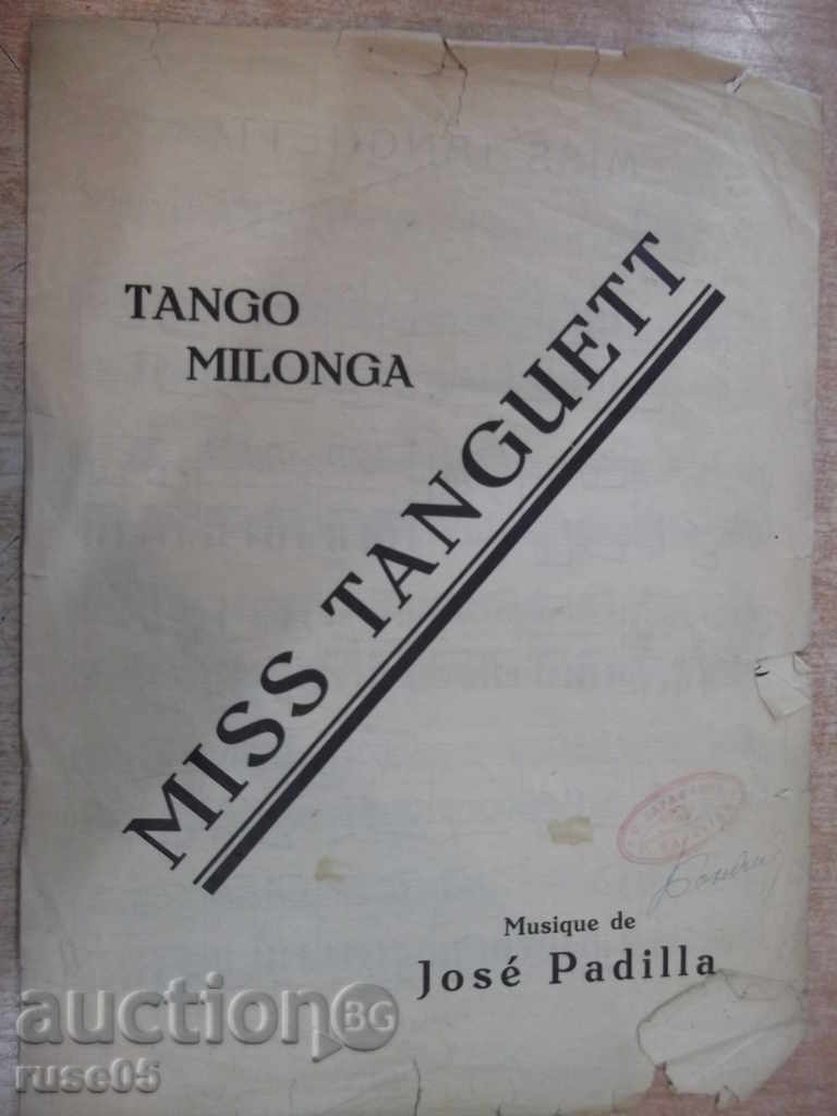 Ноти "MISS TANGUETT - TANGO MILONGA - Jose Padilla" - 4 стр.