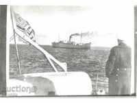 Стара пощенска картичка-преснимка - Германски бойни кораби