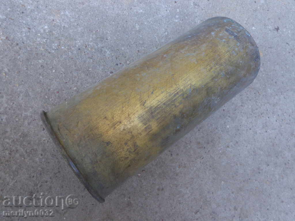 An old shell of a projectile vase, a cannon top cannon