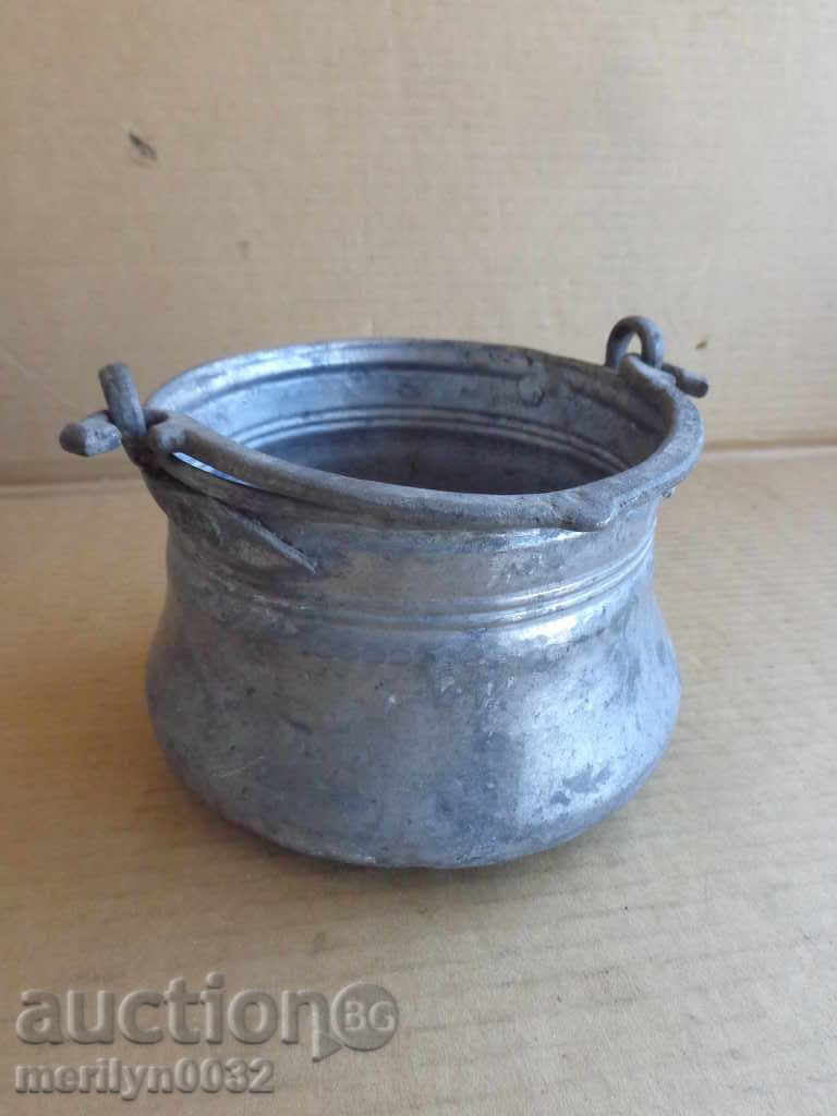 Licitație Ibric vechi de cupru, cupru, ceaun, ceaun, vas de cupru