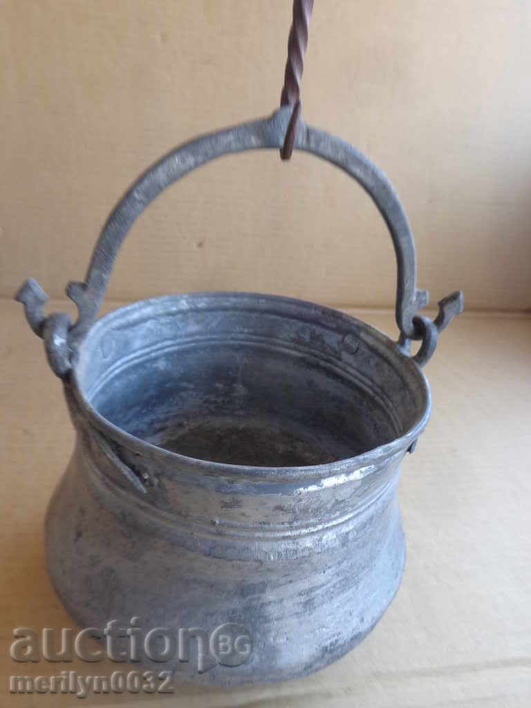 Livrarea Ibric vechi de cupru, cupru, ceaun, ceaun, vas de cupru