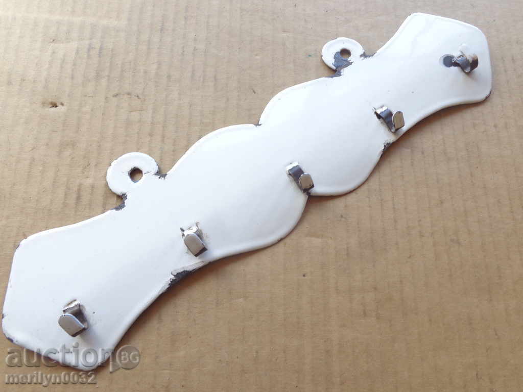 Old enamel enamel hanger - 5 Old enamel enamel hanger - 5