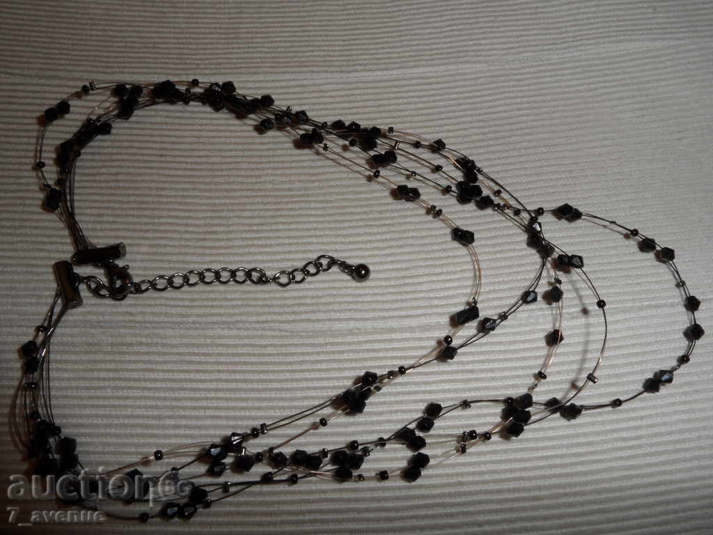 Necklace 40cm, black stones. Delicate! It's unique! Necklace 40cm, black stones. Delicate! It's unique!
