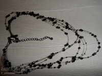 Necklace 40cm, black stones. Delicate! It's unique!