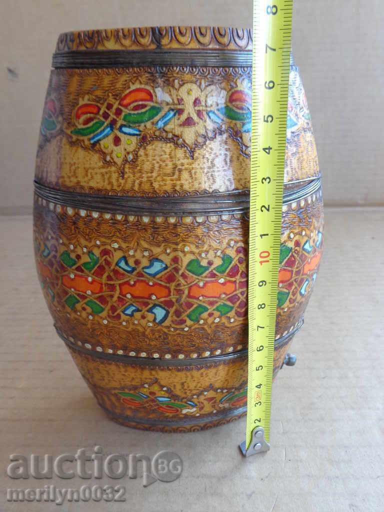 Старинен дървен павур, бъклица, бъкел с цена 65.00 лв. | € 33.23 Старинен дървен павур, бъклица, бъкел с цена 65.00 лв. | € 33.23