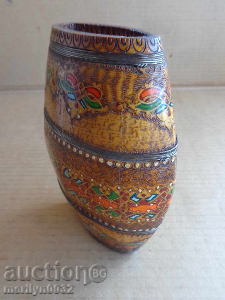 Старинен дървен павур, бъклица, бъкел - 5 Старинен дървен павур, бъклица, бъкел - 5