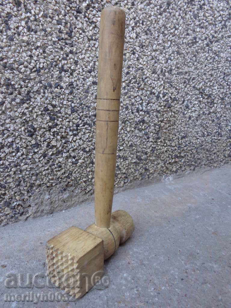 Auction Old wooden big hammer, tool, wooden Auction Old wooden big hammer, tool, wooden